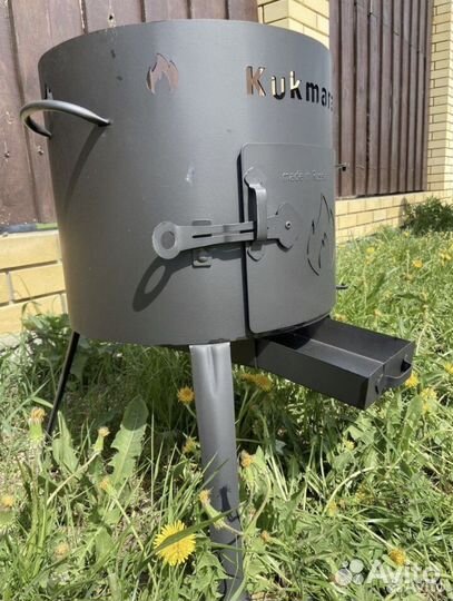 Печь под казан с трубой и дверцей 8л,10л,12л