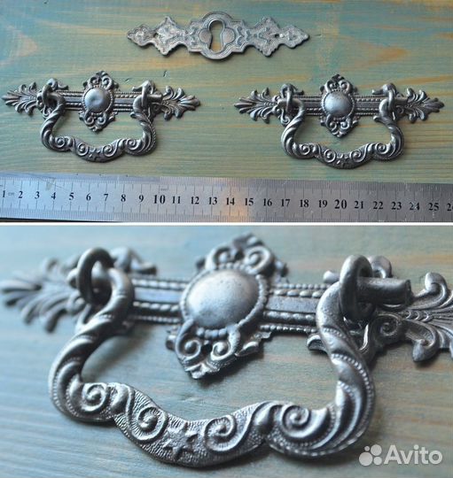 Старинная мебельная фурнитура: накладки / ручки