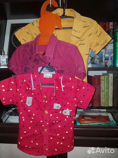 Рубашки 4 шт. на мальчика 98 см
