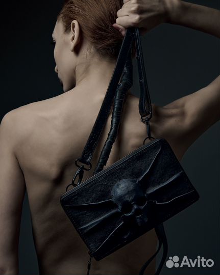 Кошелёк кожаный - skull (0149.21) dagon