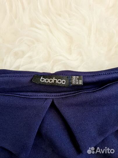 Вечернее синее платье-русалка 44 Boohoo