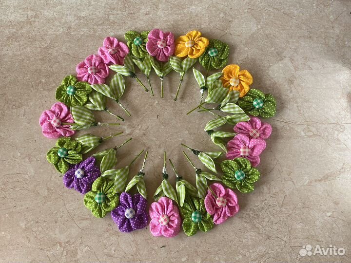 Цветы из ткани