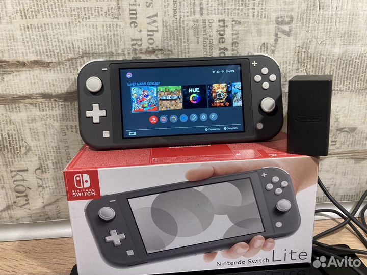 Nintendo switch lite прошитая + sd64 gb