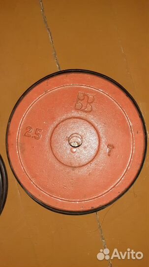 Штанга с прорезиновыми блинами 2.5 кг