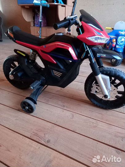 Детский аккумуляторный мотобайк