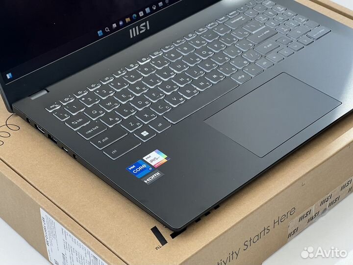 Новый MSI 15.6 IPS Core i7 12th 16g озу SSD512g