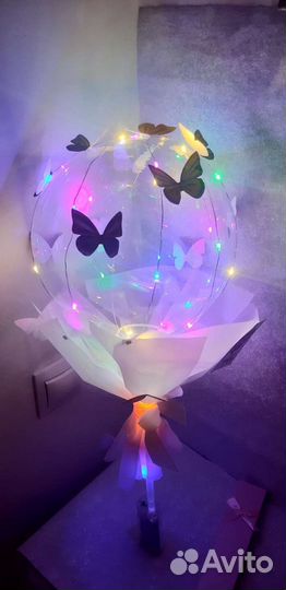 Воздушный букет с бабочками