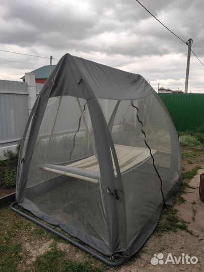 Садовый гамак bali с москитной сеткой, антрацит