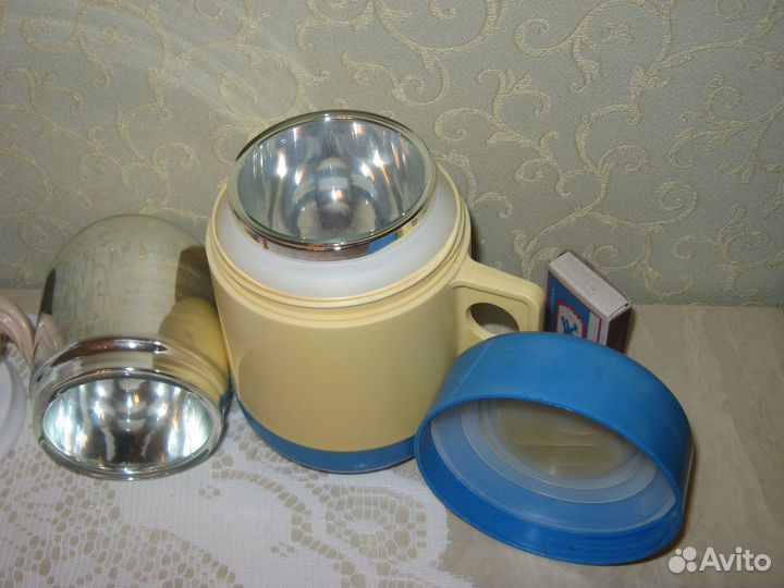 Термос-кружка СССР стеклянная колба 0,2 л