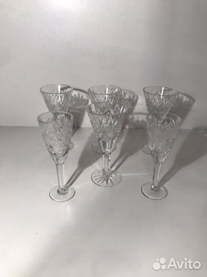 Хрустальные рюмки СССР 4+2
