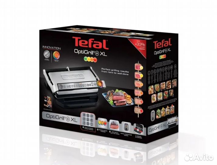 Электрогриль tefal optigrill xl gc722d34