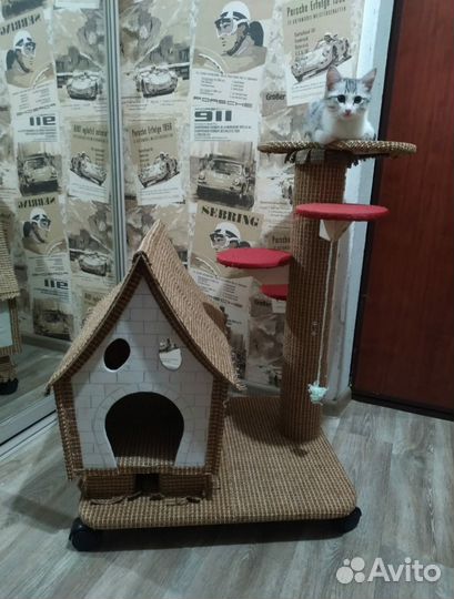 Домик для кошки с когтеточкой