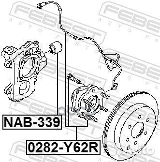 Ступица задняя nissan patrol Y62 2010- 0282-Y62R