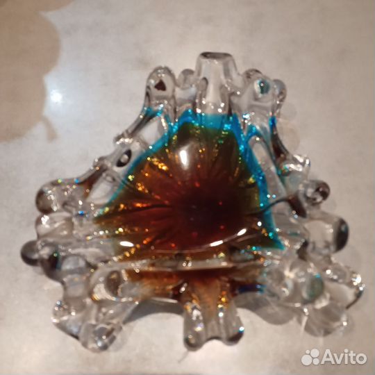 Пепельница цветное стекло ЧССР