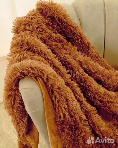 Пушистый плед 200 х 220 см новый