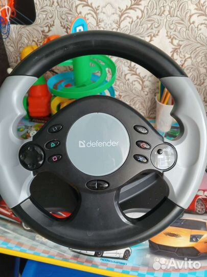 Игровой руль с педалями и коробкой передач