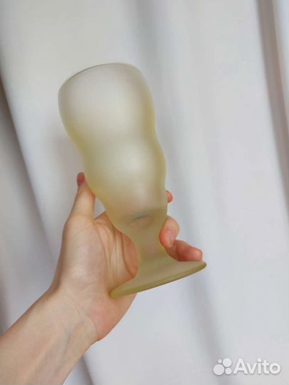 Большие бокалы матовое стекло винтаж США