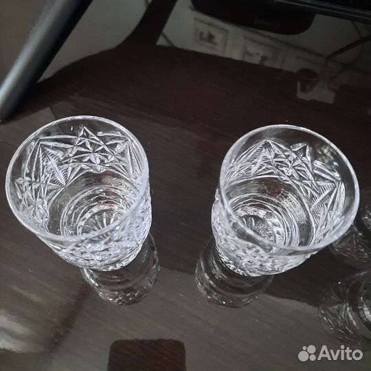 Хрустальные стопки, салатник из СССР