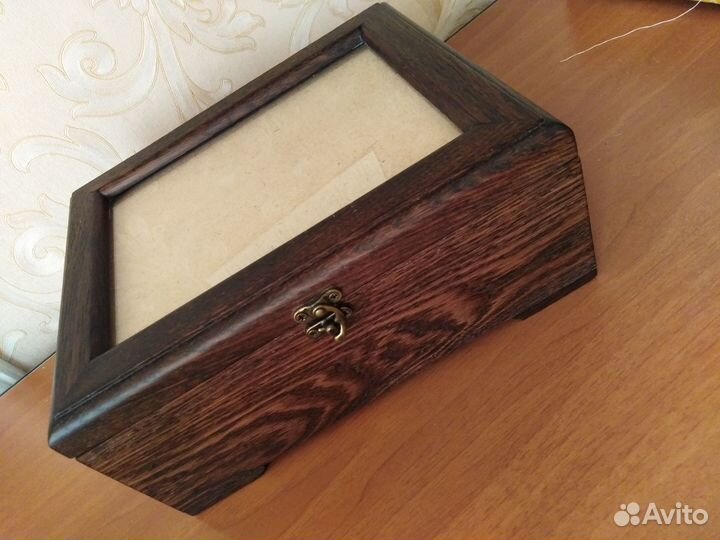 Большая шкатулка из натурального дуба