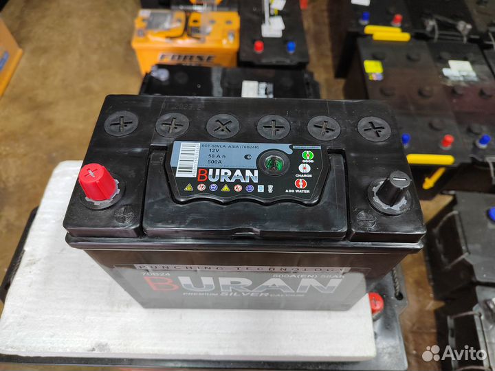 Аккумулятор buran 58 Ач 500 А прям