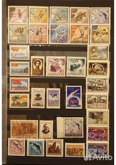 1960-61-62 полные годовые наборы марок и блоков сс