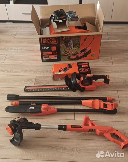 Набор аккумуляторной садовой техники Black+Decker