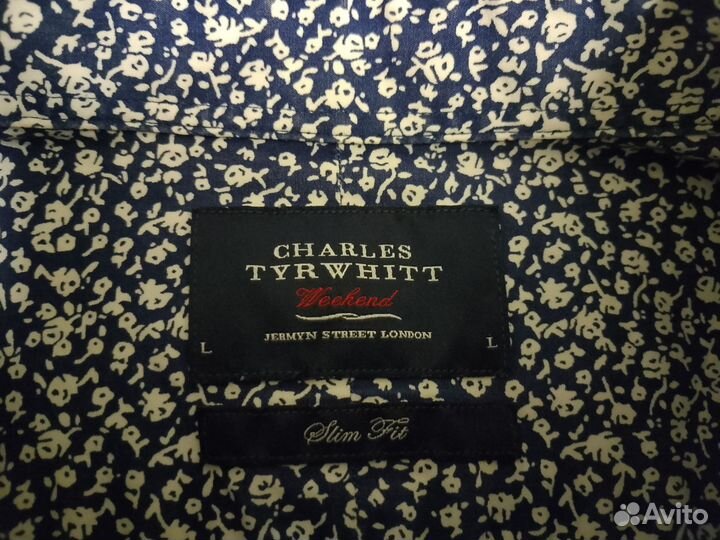 Charles Tyrwhitt Рубашка с рисунком хлопок L