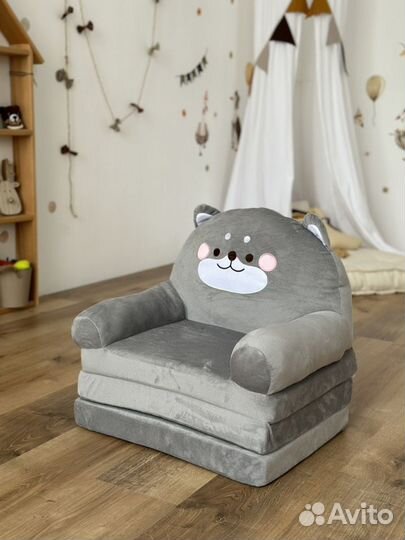 Кресло мягкое подушка детская 2в1 диванчик