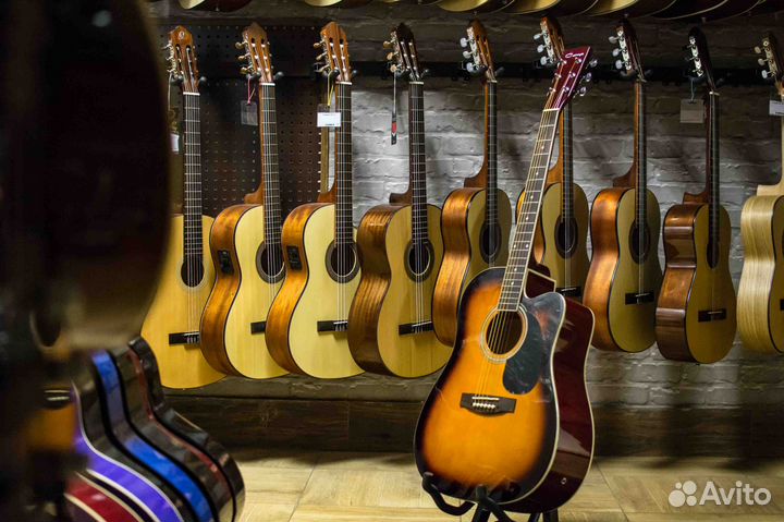 Электроакустическая Гитара Caraya + Аксессуары