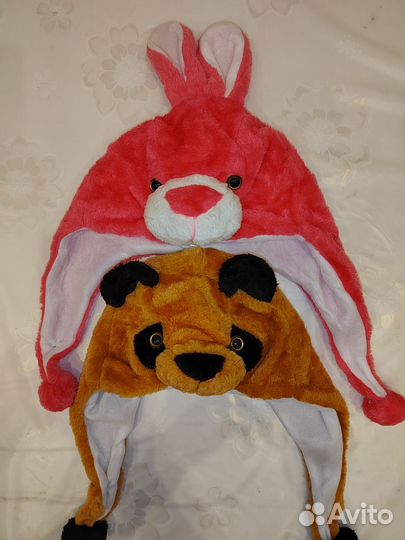 Шапки карнавальные Заяц Медведь