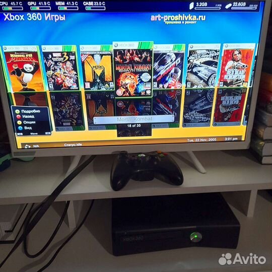 Xbox 360 Slim 250гб прошитый Freeboot