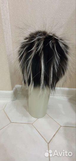Шапочка из чернобурки женская