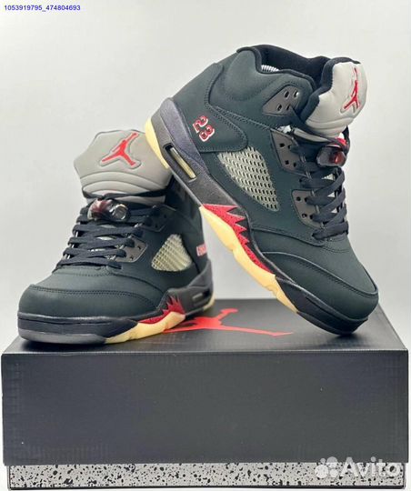 Кроссовки Nike air Jordan 5 gore tex off noir
