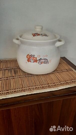 Горшок керамический для запекания, 3 л