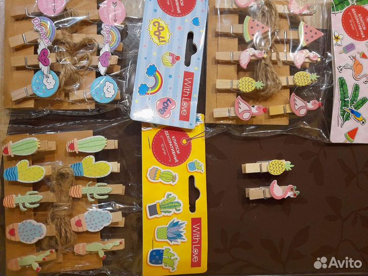 Прищепки клипсы декоративные