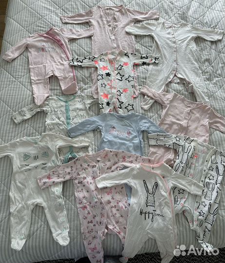 Большой пакет вещей на девочку с 0 до 2 Next, H&M