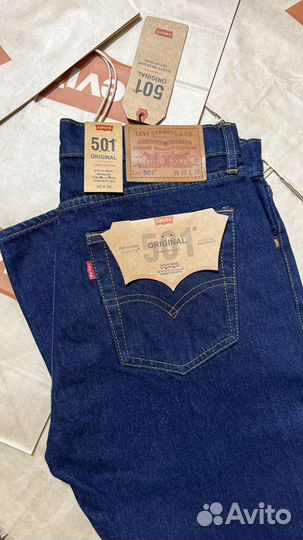 Джинсы мужские Levis 501 классика темно-синий