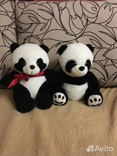 Мягкая игрушка панда новая 2 шт