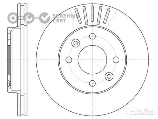 Remsa 608010 Диск тормозной передний renault logan