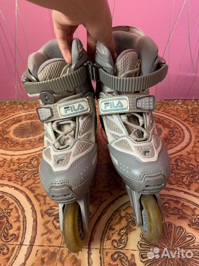 Роликовые коньки Fila детские раздвижные с защитой