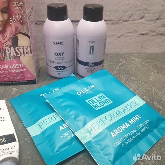 Краска для волос розовая, голубая и другое