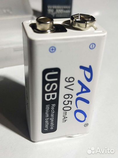 Акб 9v 650ma/h, зарядка microusb