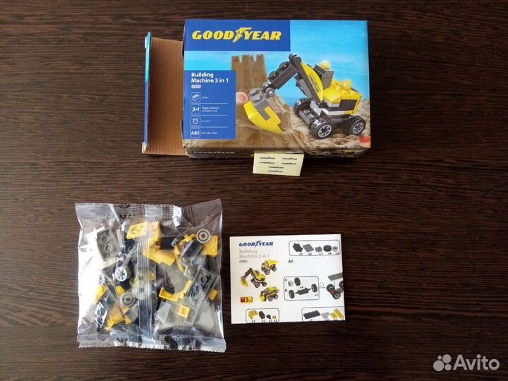 Конструктор аналог lego Mini Excavator Goodyear