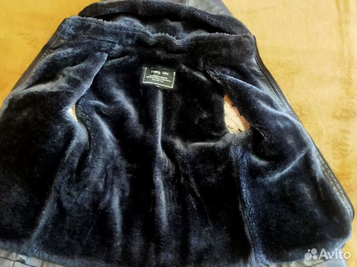 Куртка эко кожа зимняя детская