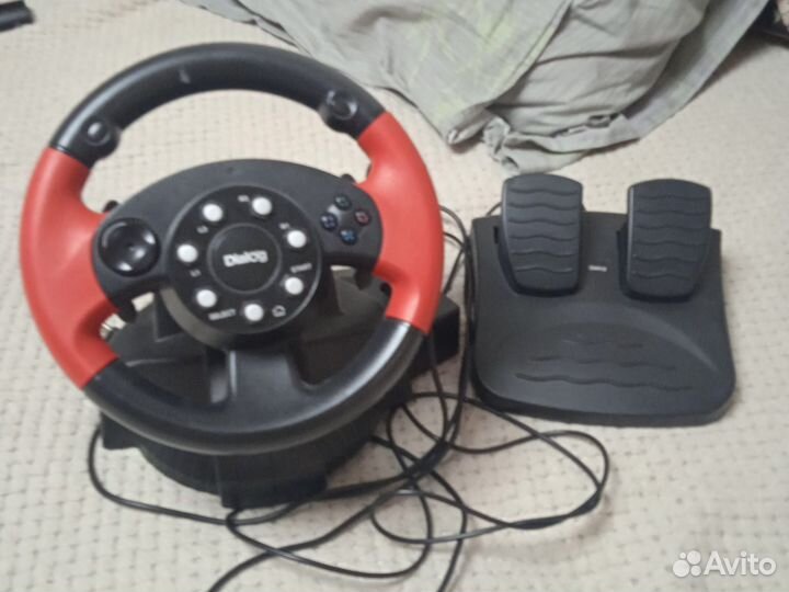 Игровой руль с педалями для пк и пс 4