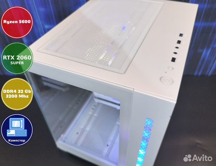 Мощный компьютер AMD5600-RTX2060SUP-32DDR4-IMH-A520