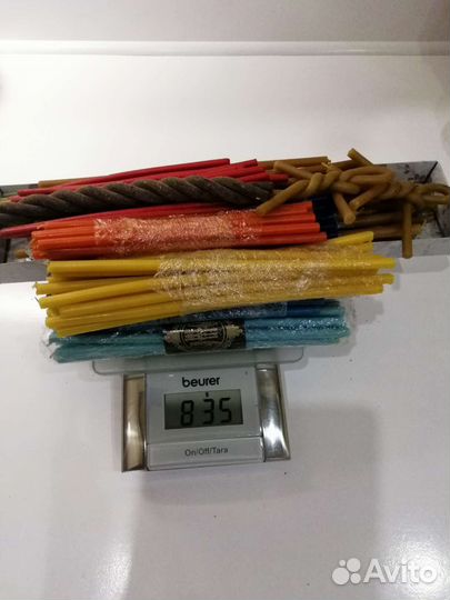 Свечи разноцветные, воск натуральный