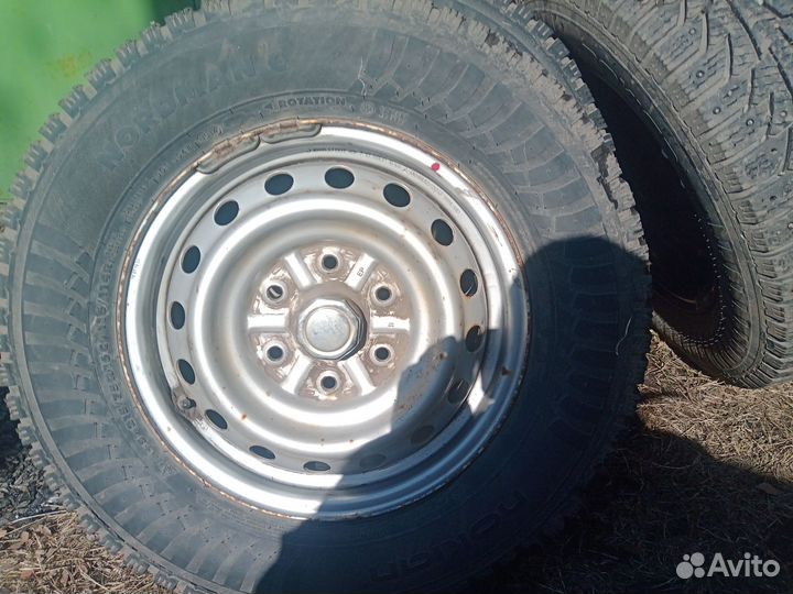 Зимние шины r16 на стальных дисках mitsubishi