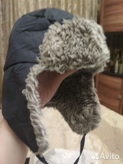 Шапка теплая синяя 52