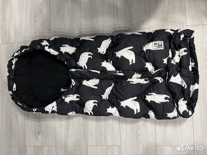 Зимний конверт в коляску Leokid + варежки